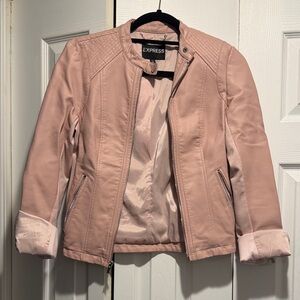 Express Women's Blush Leather Jacket